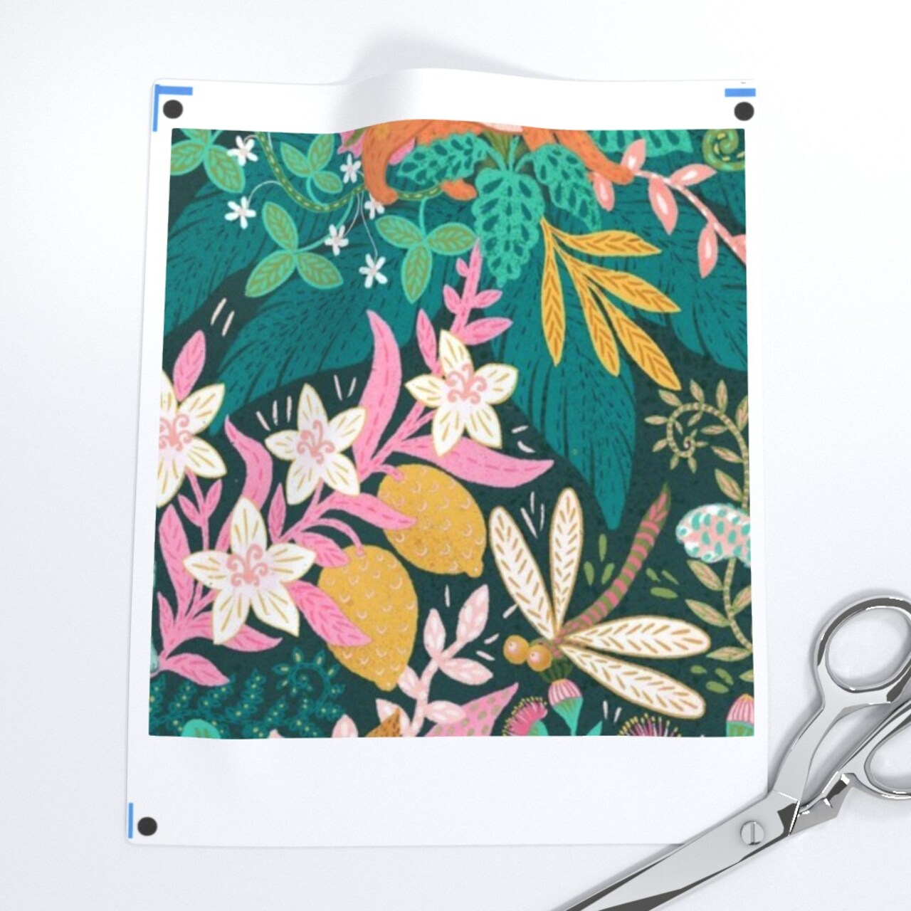 Tea Time Teal Turquoise Keys Citrus Monkey Flamingo Swan Fox Custom Pre-pasted Wallpaper by Spoonflower Pre-Pasted Wallpaper 2FT Wide